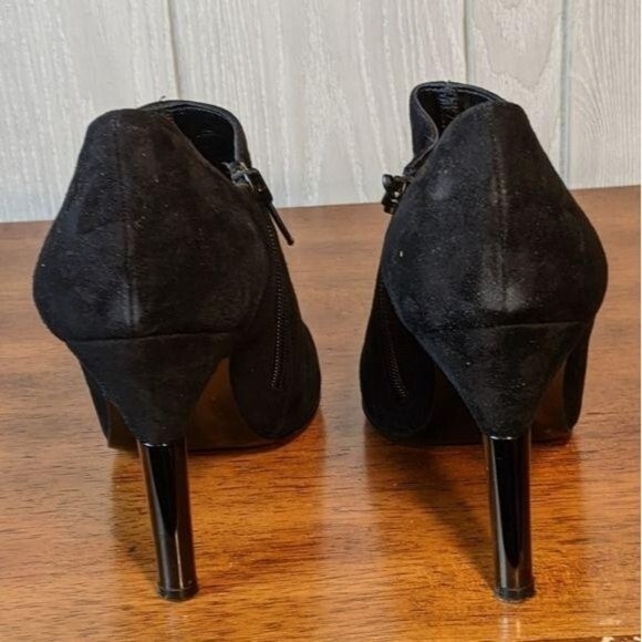 Paloma booties black suede suede leather stiletto heel 8.5 EUC - Picture 5 of 8